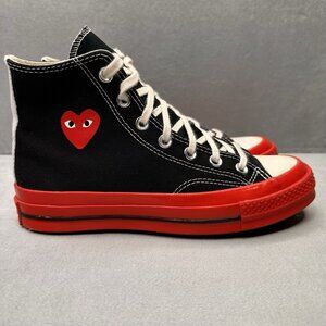 Converse Black and Red High-Top Sneakers